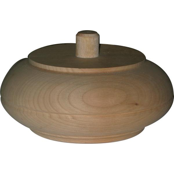 Holzfuß antik, Möbelfuß antik, Kirschbaum, Ø 150mm, Möbelfuss aus Holz